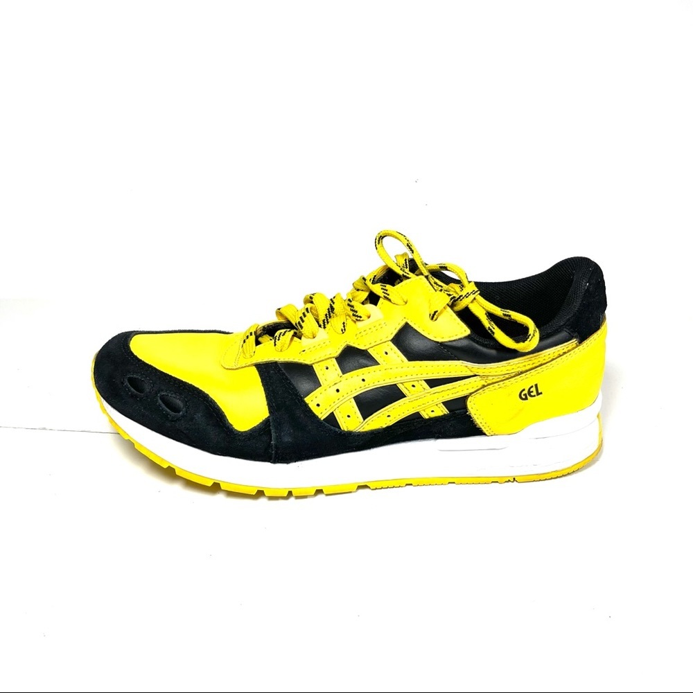 Asics Tiger Gel-Lyte Men’s Athletic Shoe Yellow/Black Leather/Suede Size 8.5